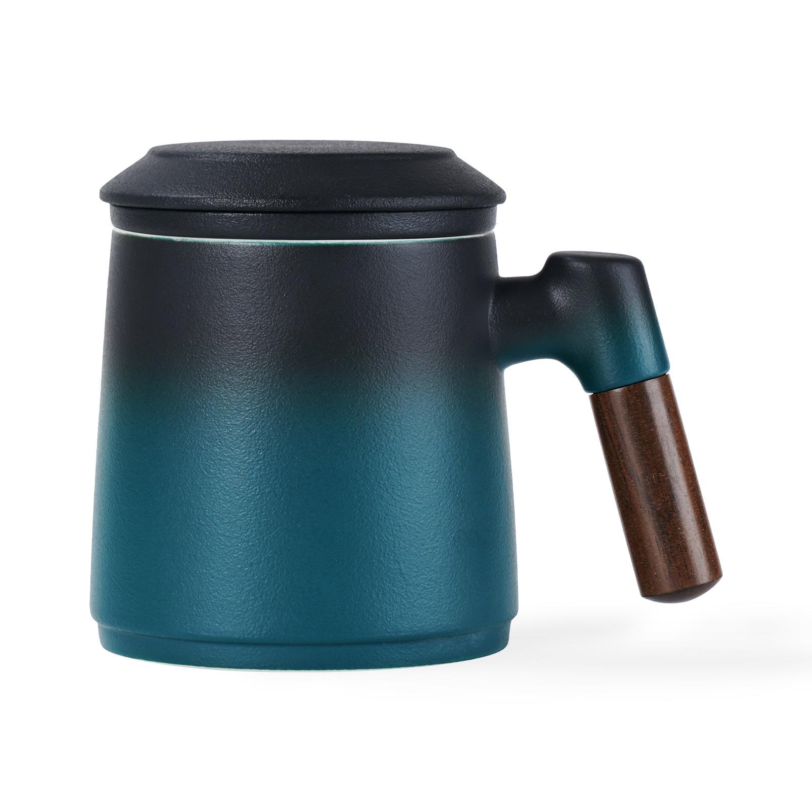 Ohtomber Tea Cup with Tea Infuser and lid for Loose Leaf Tea, 12oz Ceramic Tea Cup with Fine Mesh Te
